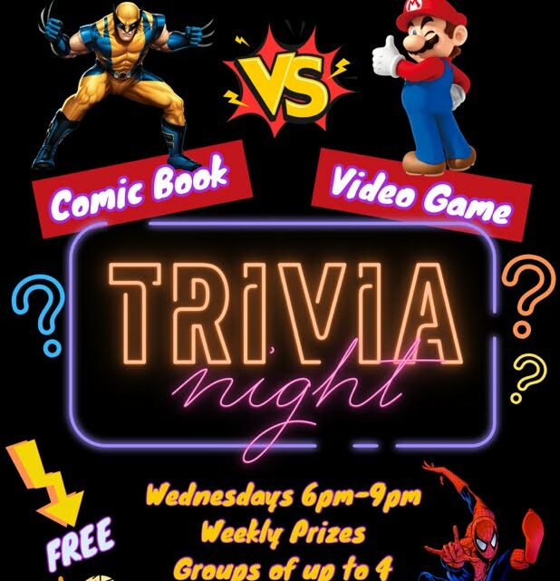 comic book vs. video game trivia night